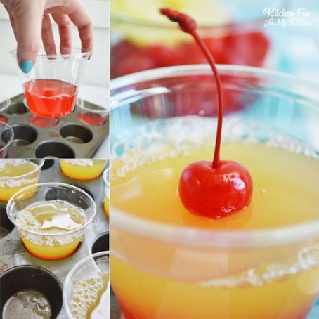 Pineapple Upside Down Jello Shots